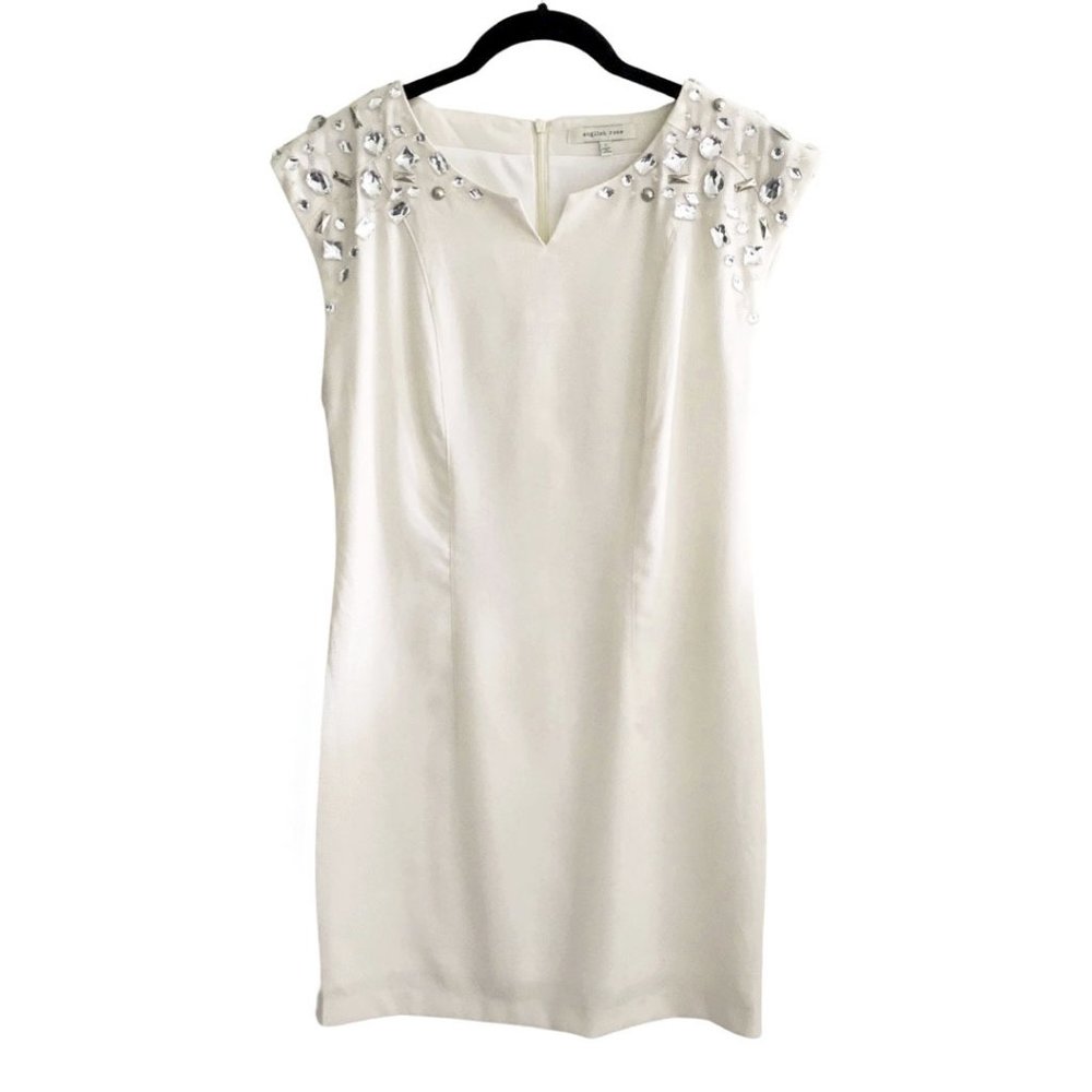 Jewel & Stud Accented Shoulder Short Sleeve Dress - Picture 1 of 4